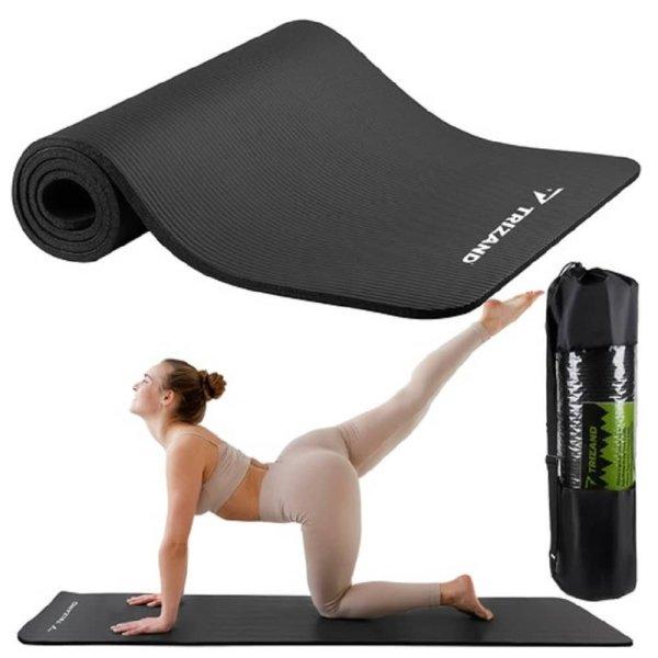 Fitness és jóga matrac - bemelegítéshez, edzéshez,
nyújtáshoz - 180 x 60 cm, fekete (BB-21851)
